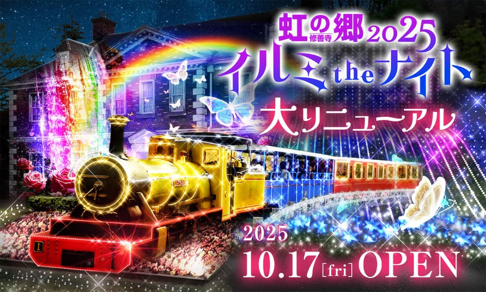 大リニューアルされたイルミ「修善寺虹の郷イルミtheナイト」