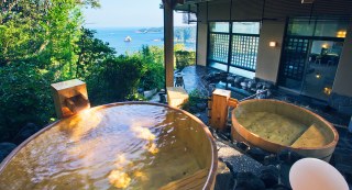 【南伊豆・下田ビューホテル】全室オーシャンビューの絶景ホテルで森に囲まれた露天風呂と創作懐石料理を
