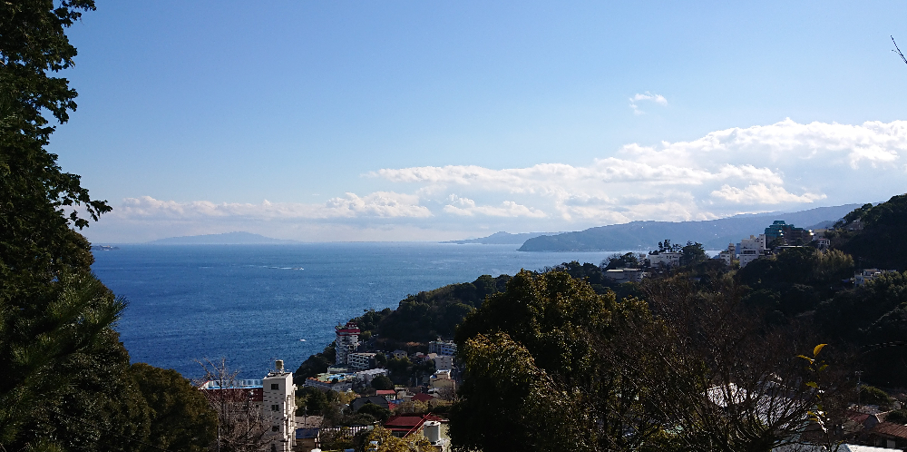 伊豆山神社　境内からの景色