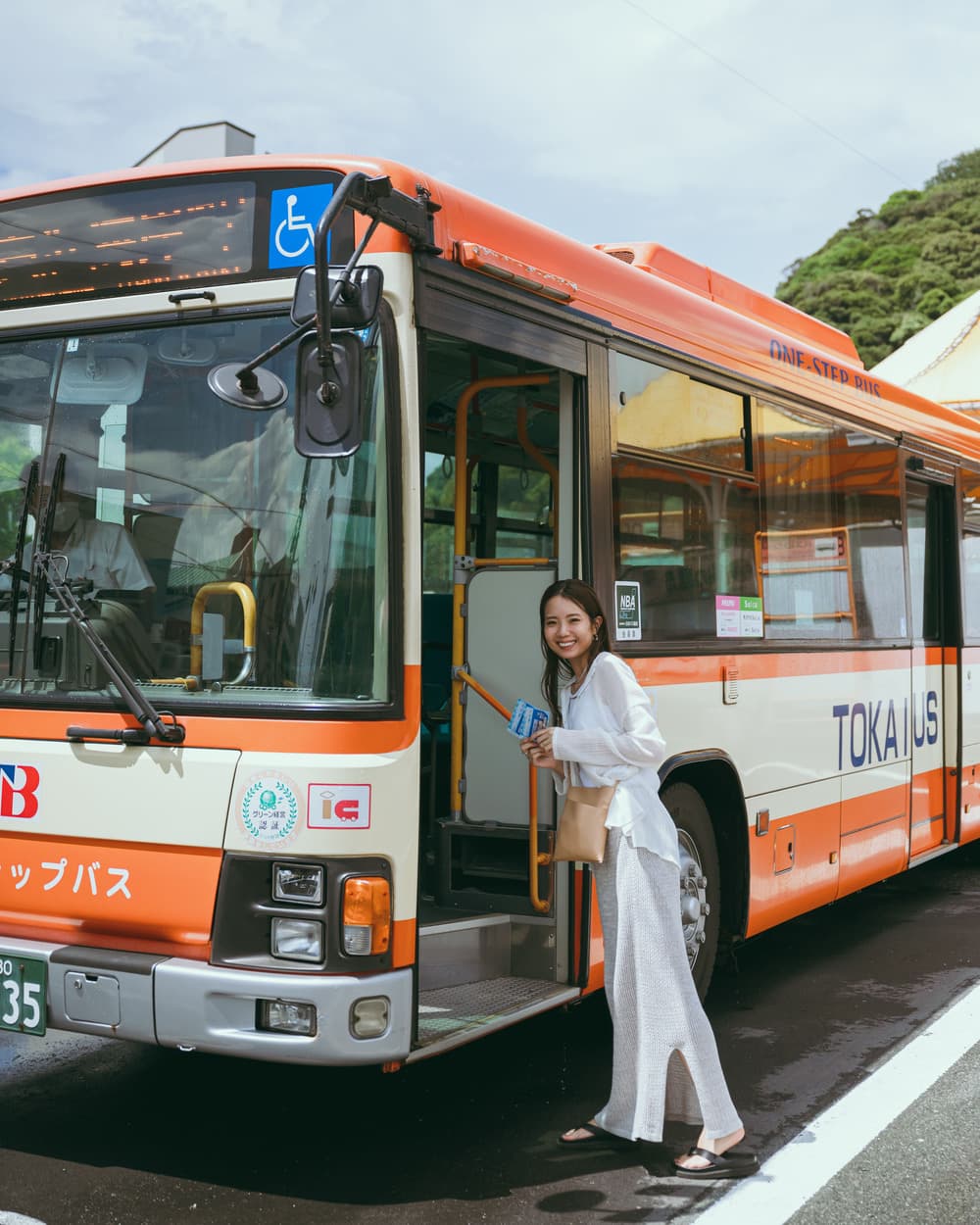 バス乗車のようす